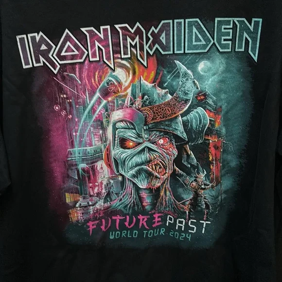 Upcycled Iron Maiden Future Past World Tour T Shirt XL NWOT - Picture 2 of 6